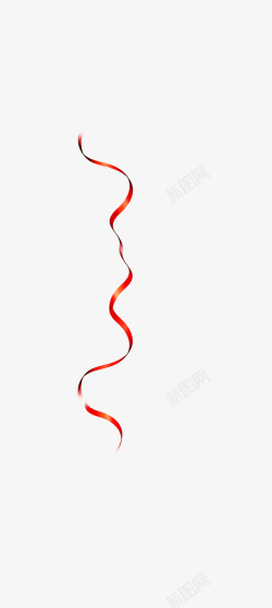 红色长条红色长条丝带飘带高清图片