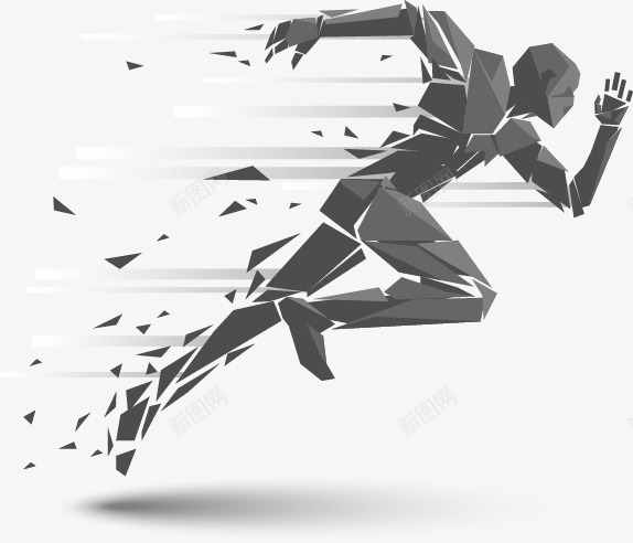 卡通体育奔跑的人png免抠素材_新图网 https://ixintu.com 体育 健身 卡通 拼凑 锻炼