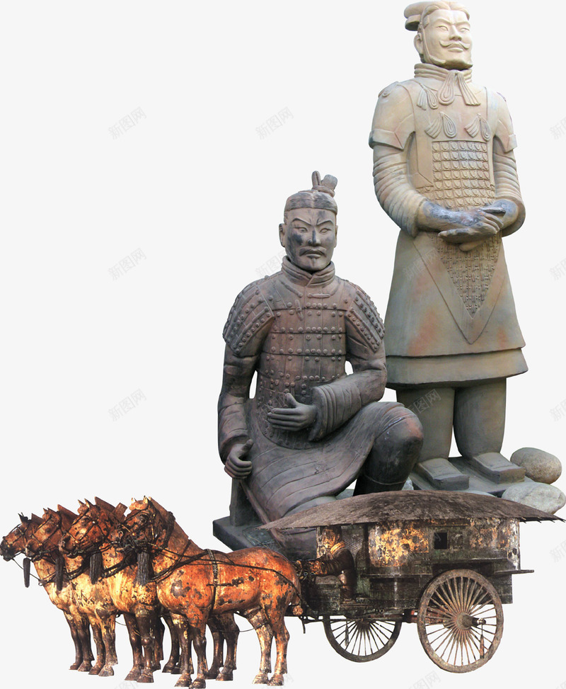 实物兵马俑png免抠素材_新图网 https://ixintu.com 中国传统 兵马俑 古中国