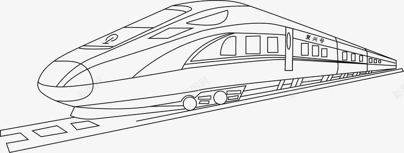 复兴号高铁线稿矢量图ai免抠素材_新图网 https://ixintu.com PNG 和谐号 复兴号 矢量图 线稿 高铁 高铁线