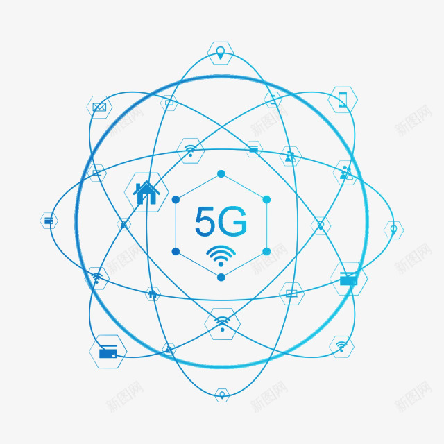 5g时代通信psd免抠素材_新图网 https://ixintu.com 5G 全球 科技 速度