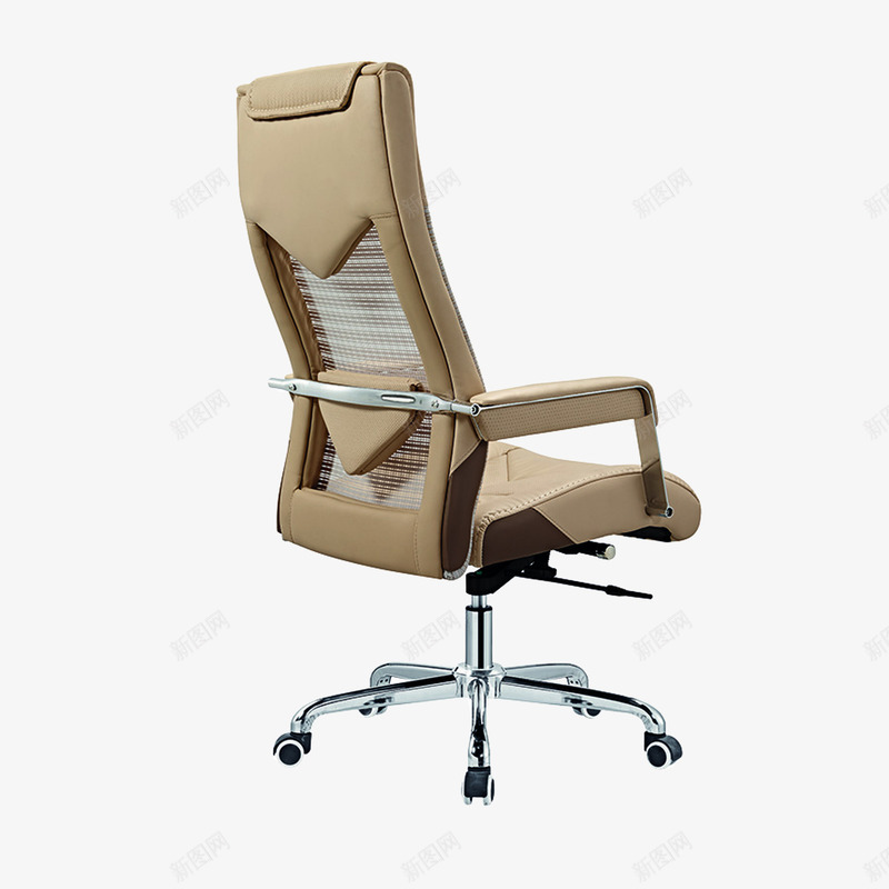 舒适的转椅png免抠素材_新图网 https://ixintu.com 办公室装修 带轮子 椅子背面 皮质 靠背