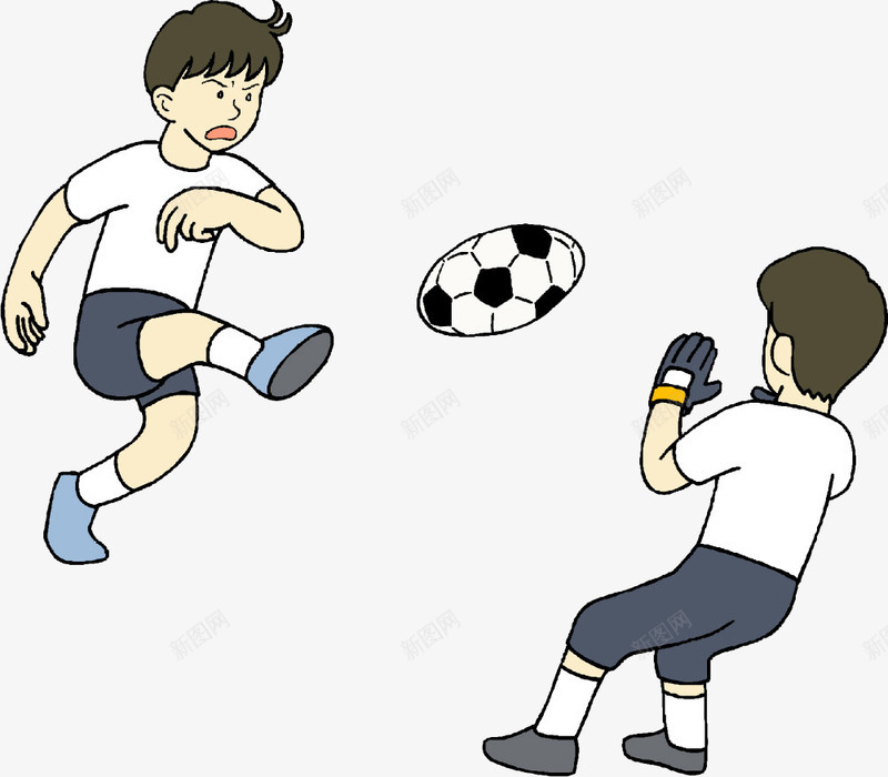两个小男孩png免抠素材_新图网 https://ixintu.com 两兄弟 传球 卡通 可爱的 小男孩 少儿足球 帅气的 手绘 简笔