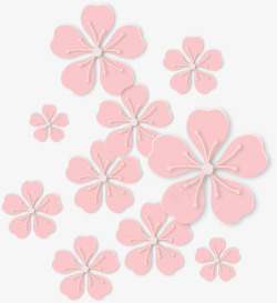 粉色桃花的浪漫矢量图素材