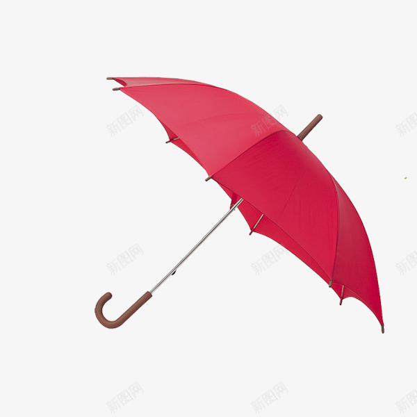 红色雨伞png免抠素材_新图网 https://ixintu.com 下雨了 下雨效果 简单 简约 长柄