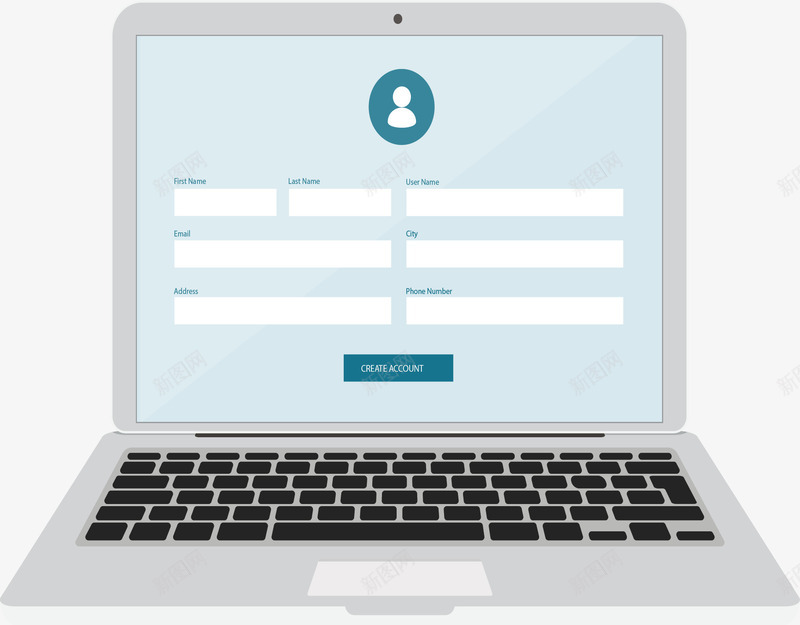 笔记本电脑用户注册矢量图ai免抠素材_新图网 https://ixintu.com 注册 注册登录 用户注册 电脑 电脑注册 矢量png 矢量图