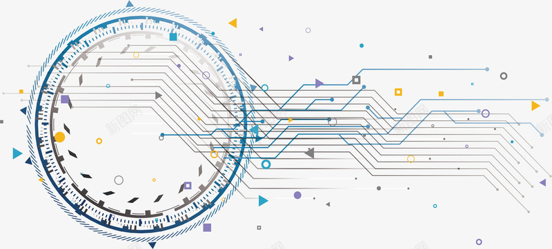 彩色几何碎片科技线条png免抠素材_新图网 https://ixintu.com 几何碎片 几何线条 彩色三角 彩色线条图 矢量png 科技感 科技线条