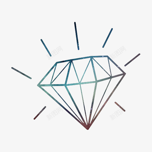 简单边框png免抠素材_新图网 https://ixintu.com 卡通 彩色 装饰 钻石