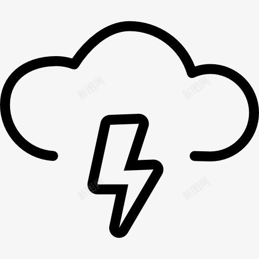 电风暴概述天气标志图标png_新图网 https://ixintu.com 云 天气 暴风雨 概述 电 螺栓 轮廓 闪电螺栓 风暴