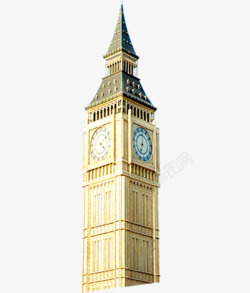 手绘尖塔高耸的大本钟高清图片