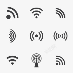 无线WiFi标志WIFI标志图标高清图片