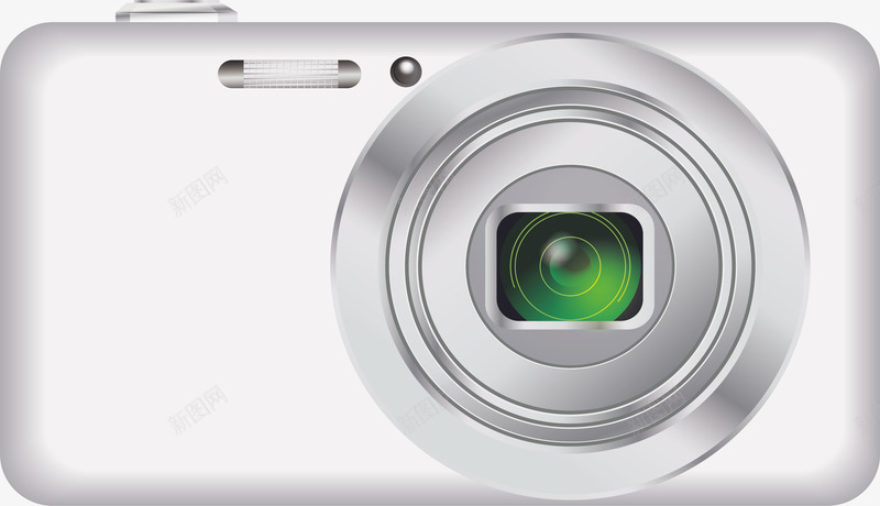 银白色数码相机png免抠素材_新图网 https://ixintu.com 数码相机 照相机 矢量素材 银白色