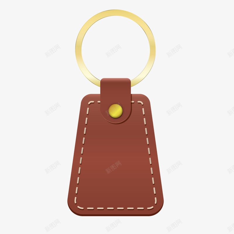 棕色钥匙扣png免抠素材_新图网 https://ixintu.com PNG图形 PNG装饰 手绘 棕色 虚线 装饰 钥匙扣