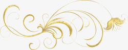 华丽边框背景金色植物花纹高清图片