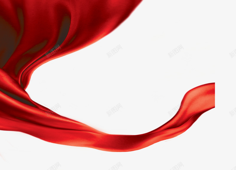 中国红丝绸png免抠素材_新图网 https://ixintu.com 丝带 丝绸 中国风 新图网 红色 绸带