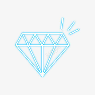 蓝色手绘线条钻石png免抠素材_新图网 https://ixintu.com 线条 蓝色 钻石