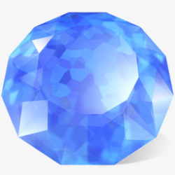 蓝色透明水晶钻石素材