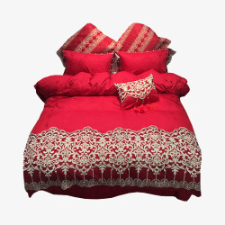 大红色四件套结婚庆床上用品四件套高清图片