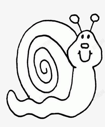 手绘蜗牛png免抠素材_新图网 https://ixintu.com 可用于教孩子画画 手绘 简单易画 线条