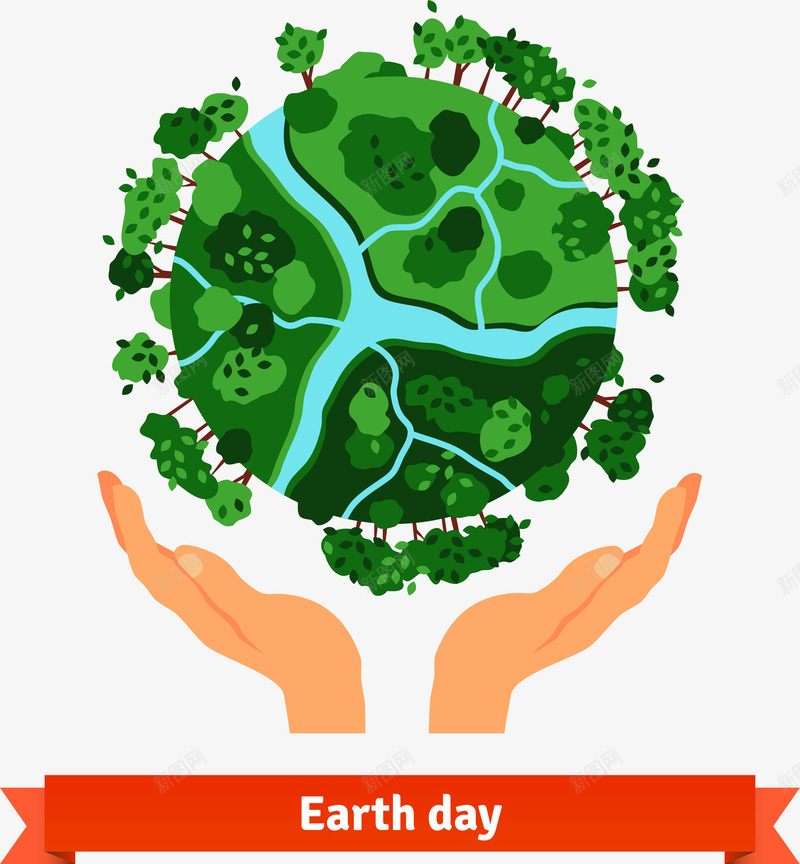 绿化地球png免抠素材_新图网 https://ixintu.com 低碳 双手 地球日 森林 环保 环境 环境保护 生态 绿化 绿色