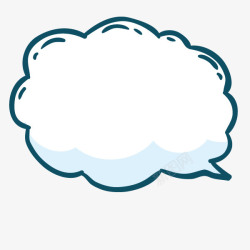 对话框简笔画手绘卡通云朵气泡对话框高清图片