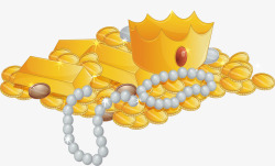 金银王冠发光的金银珠宝高清图片