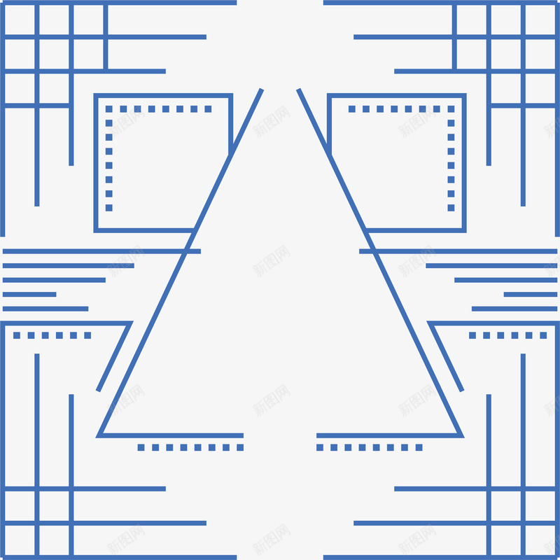 简约几何边框纹理矢量图ai免抠素材_新图网 https://ixintu.com 几何 几何拼接 几何装饰 形状 简单几何 花边 矢量图