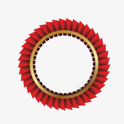 抽象红色风火轮圆环装饰素材