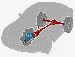 汽车传动系统结构图素材