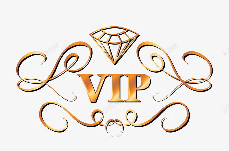 钻石VIPpng免抠素材_新图网 https://ixintu.com VIP 会员标志 矢量素材 钻石会员