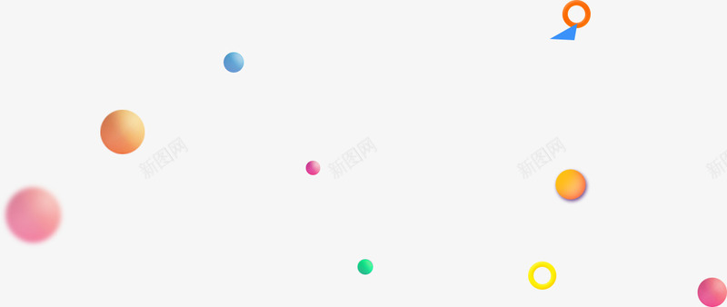 漂浮彩色小球元素png免抠素材_新图网 https://ixintu.com 元素 小球 彩色 漂浮