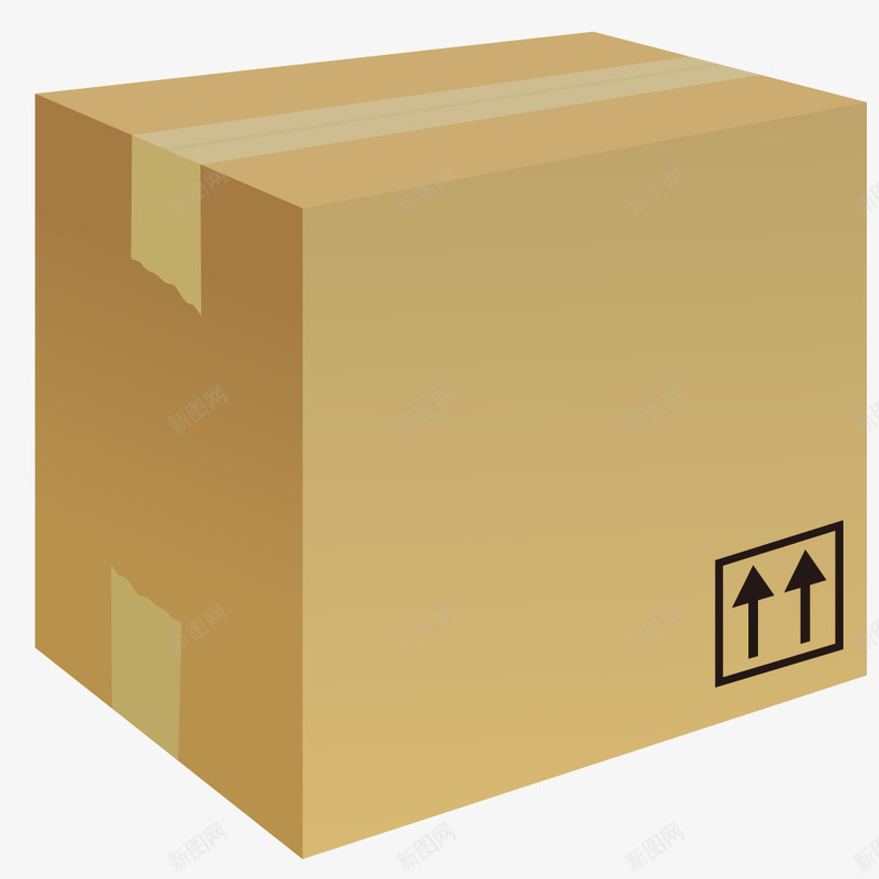 黄色纸箱牛皮包装箱矢量图ai免抠素材_新图网 https://ixintu.com 包装箱 牛皮 纸箱 黄色 矢量图