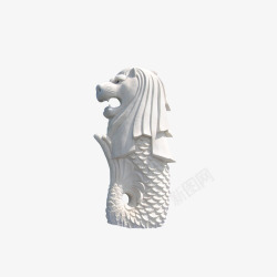 鱼尾狮雕像素材