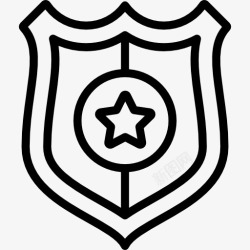 盾标志警察徽章图标高清图片