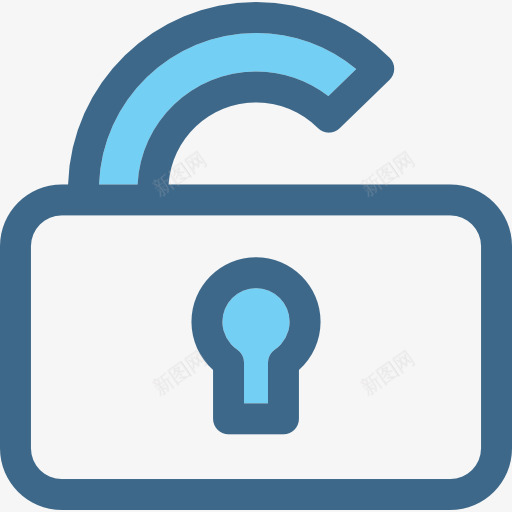 解锁图标png_新图网 https://ixintu.com 安全 安全挂锁 工具和器具 开放 解锁