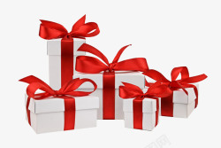 两大堆礼物白色礼品盒高清图片