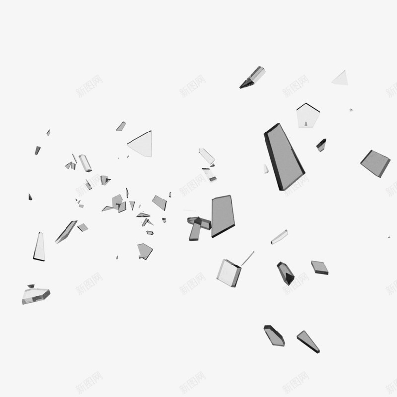 玻璃碎片漂浮元素png免抠素材_新图网 https://ixintu.com 元素 漂浮 玻璃 碎片