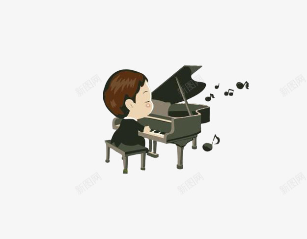 小男孩弹钢琴png免抠素材_新图网 https://ixintu.com 乐器 儿童弹钢琴 卡通 小男孩 正太 钢琴
