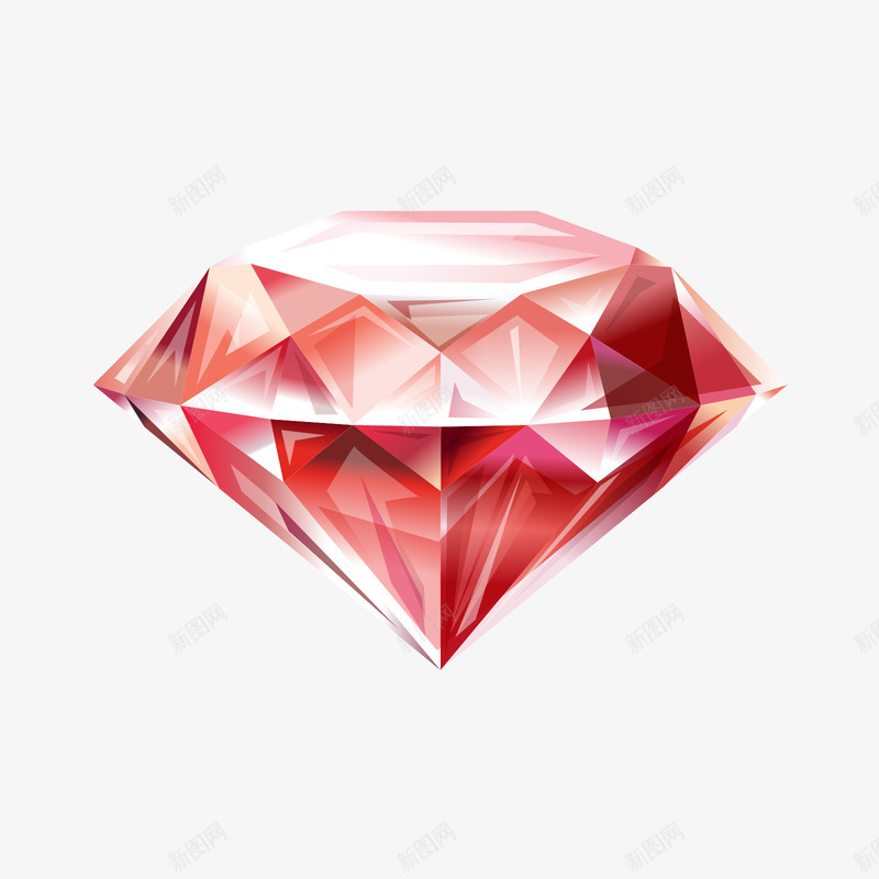 彩色钻石装饰元素矢量图eps免抠素材_新图网 https://ixintu.com 彩色 红色 钻石 矢量图