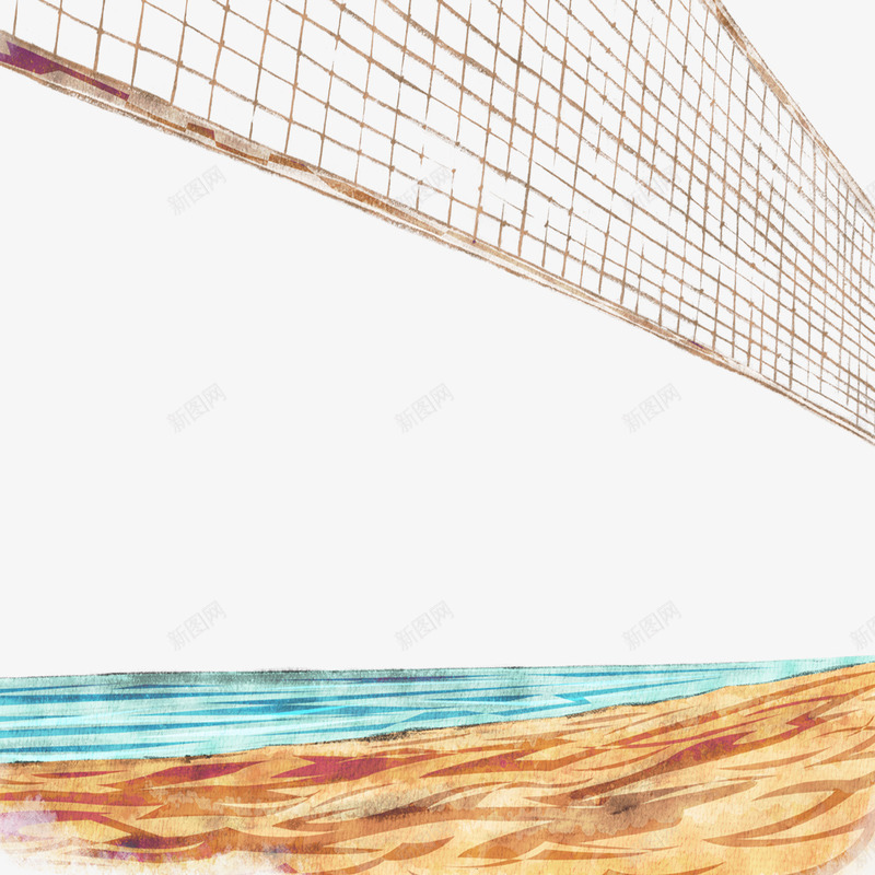 沙滩排球网png免抠素材_新图网 https://ixintu.com 沙滩 沙滩排球 沙滩排球网 球网