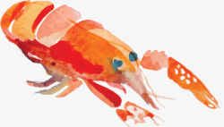 卡通龙虾插画装饰图案素材