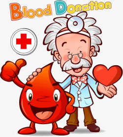 全民献血卡通插画医生卡通高清图片