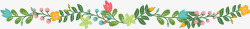 卡通椰树叶矢量卡通树叶花朵分割线高清图片