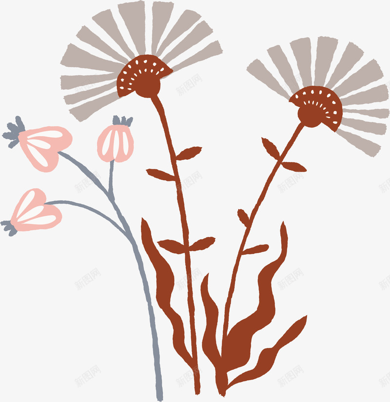 手绘扇子植物漫画矢量图ai免抠素材_新图网 https://ixintu.com 创意 可爱 彩色 扇子 手绘 手绘图 植物 简单的 矢量图