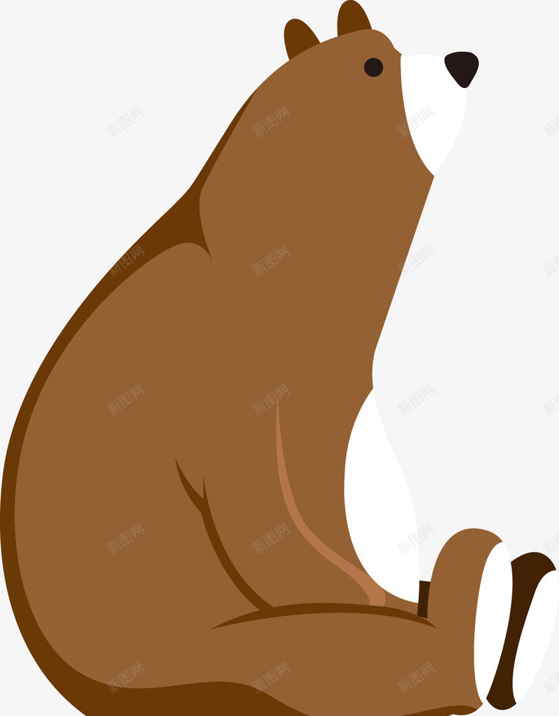坐着的熊png免抠素材_新图网 https://ixintu.com 卡通 手绘 棕色 熊 熊掌