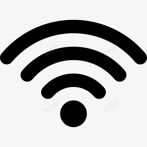 无线连接信号的符号图标png_新图网 https://ixintu.com WIFI图案 WiFi WiFi信号 信号 只是图标 接口 标志 符号 连接互联网