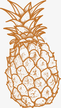 手绘凤梨手绘卡通夏天菠萝矢量图高清图片