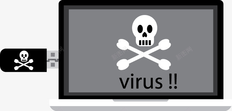 电脑病毒png免抠素材_新图网 https://ixintu.com 杀毒 电脑 病毒 网络安全