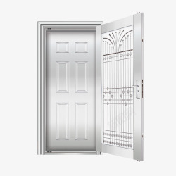 钢铁门立体安全防护方形不锈钢门实物高清图片