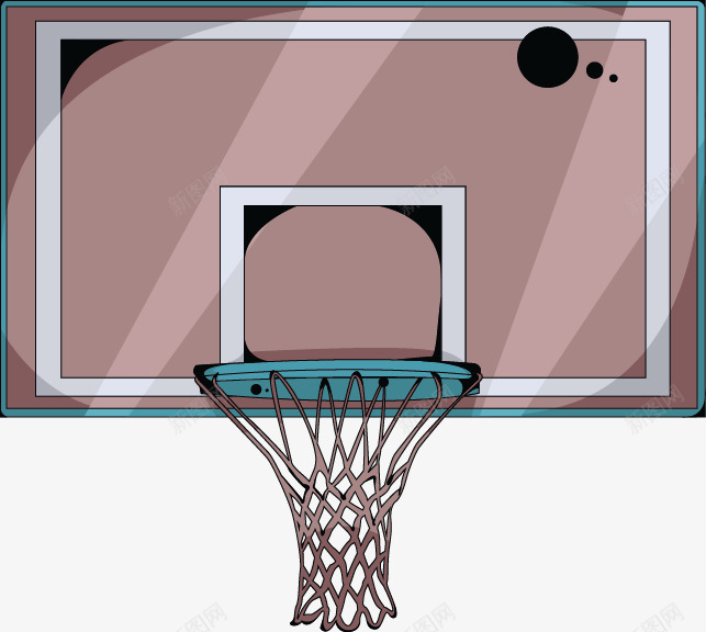 棕色清新篮球架装饰图案png免抠素材_新图网 https://ixintu.com 免抠PNG 棕色 清新 篮球架 装饰图案